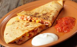 Quesadillas de vegetales caramelizados