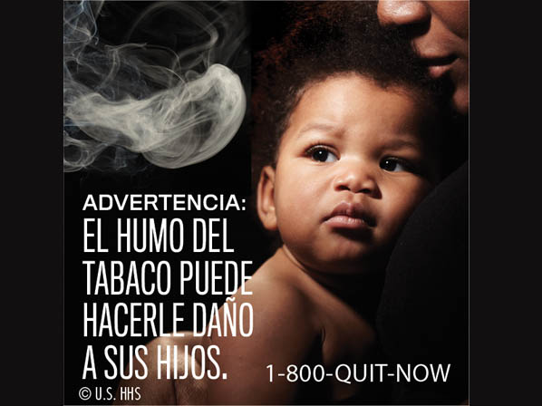 Las nueve advertencias nuevas de los cigarrillos   -  2: El humo del tabaco daña a tus niños 