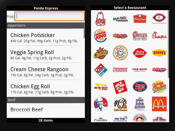 Las 15 'Apps' que te ahorran un visita al médico  - 15. Dieta: Fast Food Calorie Counter