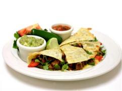 Quesadillas mexicanas de pollo y espinacas