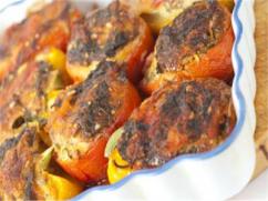 Tomates horneados con hierbas