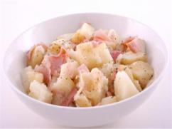 Patatas (papas) horneadas con jamón