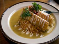 Enchiladas en salsa verde