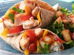 Wrap de pollo y chile pimiento