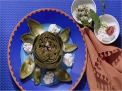 Dip de alcachofas con pan integral