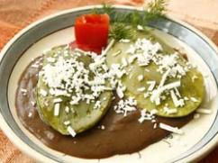 Nopal relleno de champiñones