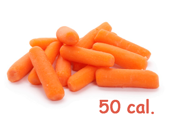 12 snacks con menos de 200 calorías - 5. Zanahorias baby (50 calorías)