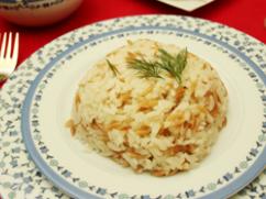 Arroz sazonado con lentejas