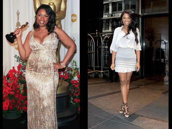 Los "antes y después" más famosos - Jennifer Hudson pensaba que tenia el talle perfecto
