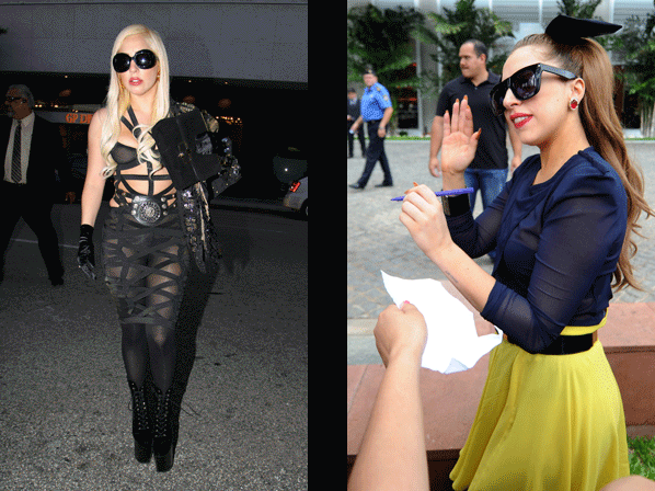 Famosos que bajaron de peso en 2012  - Lady Gaga: se derrite haciendo yoga caliente 
