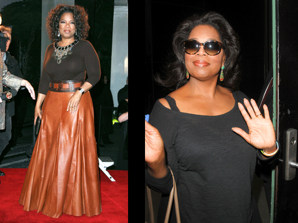 Famosos que bajaron de peso en 2012  - Oprah se hizo amiga de la cinta