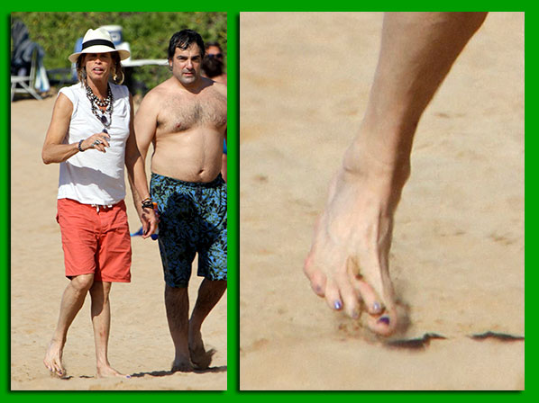 Los pies más horrorosos de la farándula - Steven Tyler y sus dedos encimosos