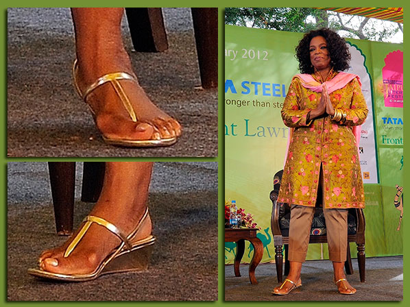 Los pies más horrorosos de la farándula - Los juanetes de Oprah Winfrey