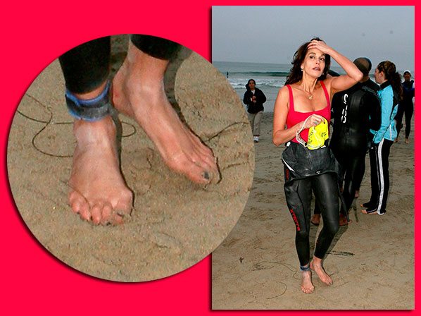 Los pies más horrorosos de la farándula - Teri Hatcher: no son pies, son garras