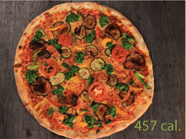 Las 10 mejores recetas sin carne - 9. Pizza de vegetales - 457 cal.