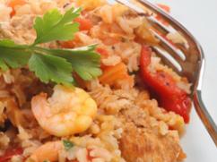 Arroz con camarones estilo Perú