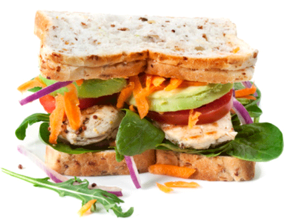 Alimentos para controlar la hipertensión - Sandwiches, sí