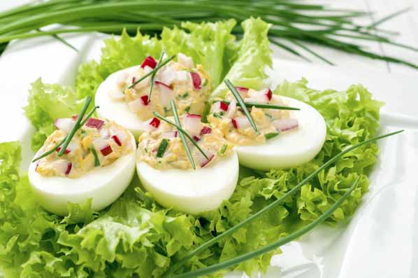 10 recetas ideales para diabéticos - 9. Huevos rellenos de vegetales