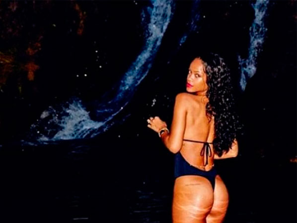 Famosos ponen de moda el “belfie” - Rihanna