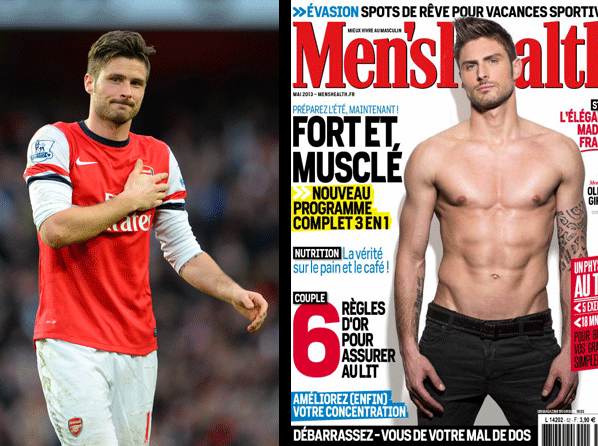 Brasil 2014:  jugadores con cuerpo de modelo - 4. Olivier Giroud: Inglaterra