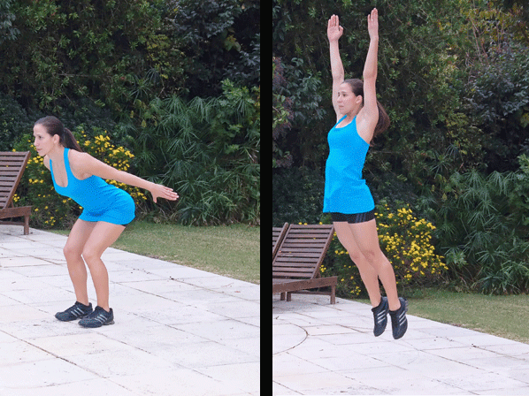 10 ejercicios para lucir piernas perfectas - 6. Salto y alcance 