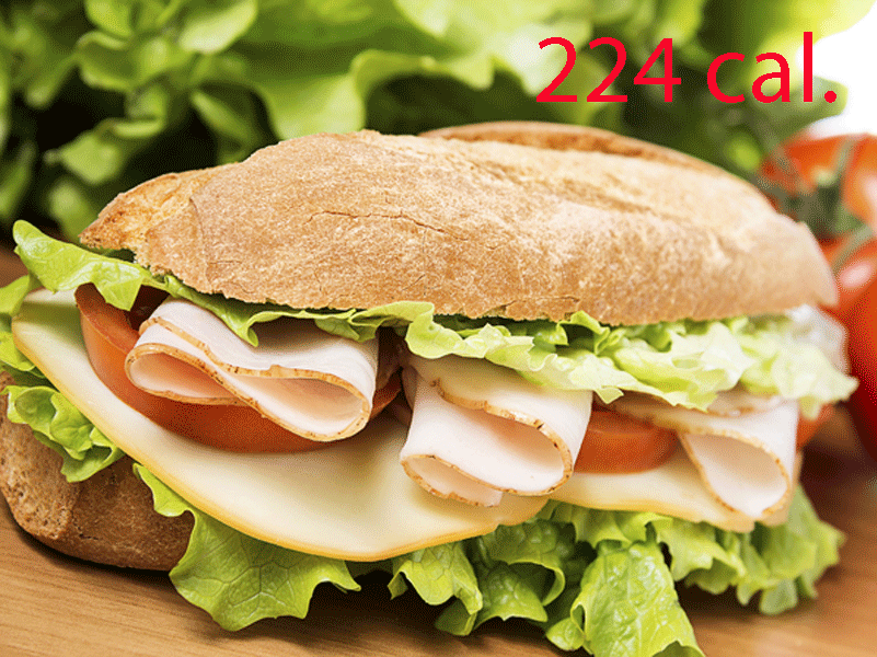 10 sándwiches deliciosos con pocas calorías - 7. De pechuga de pavo y manzana -  224 calorías