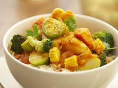 Curry con vegetales