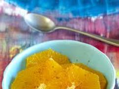 Naranjas con miel y canela