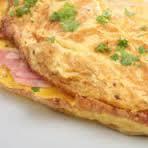 Tortilla “omelette” de jamón y queso al estilo puertorriqueño