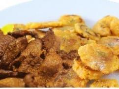 Carne Frita de res con Cebollas Puertorriqueño