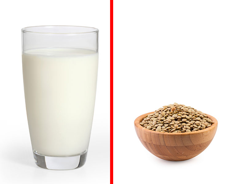 Las peores ecuaciones alimenticias - Lentejas + leche