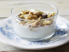 Delicia de muesli con yogur