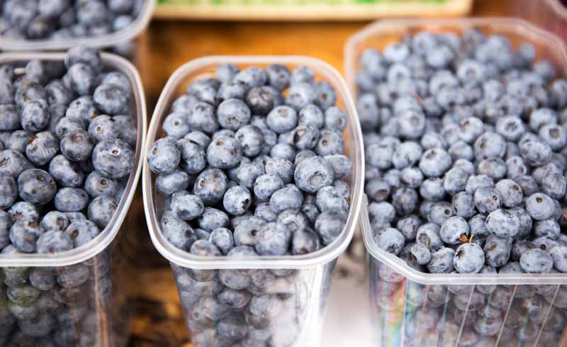 7 frutas rojas que evitan que aumentes de peso - 1. Mora azul fresca (blueberry): 1 taza C241 mg 